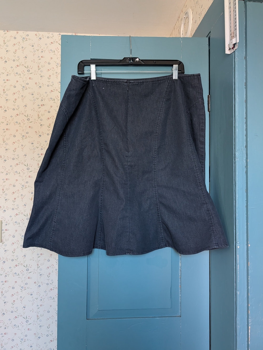 Fashion Bug 20W Skirt Dark Denim A-Line Flare Flirty Vintage Western Cowgirl